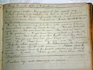 Sarah Martin’s Register ‘Brief Remarks After Departure’ Isaac Riches – middle entry