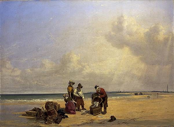 Painting, 'Yarmouth Sands' by Joseph Stannard (1797-1830), oil on mahogany panel, 1829; 75.2 x 102.8 cm. Norfolk Museums and Archaeology Service