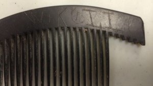 Combs have rarely survived. They are intimate, personal items we do not pass on. Someone scratched their name into this comb, found by the Boston Archaeological Project.