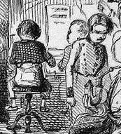 Detail: John Leech, Sketch from Punch 1849: How to make the culprits comfortable; or, hints for Prison Discipline