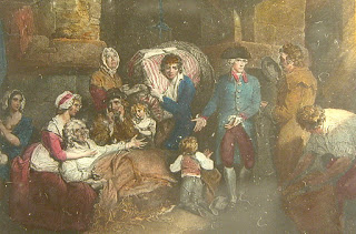 John Howard visiting prisoners, thought to be by James Gillray,  reproduction from Lantern Slide BEDFM 1974.27.1528, c. The HIggins Bedford