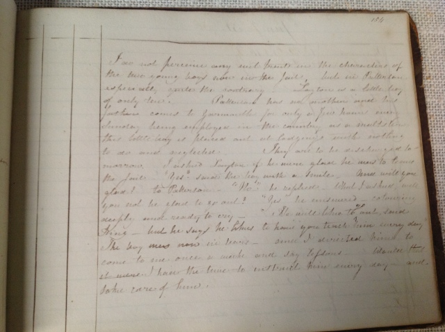 Sarah Martin's Every Day Book, 30 January 1840, Tolhouse Museum, Great Yarmouth Museums Services