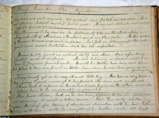 The prison visitor's notes on Abraham and William, 2nd and 3rd entries