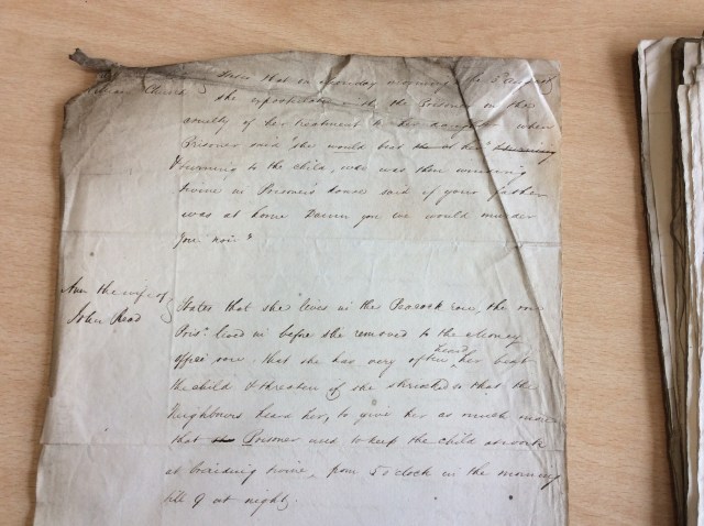 Statements of Mary Church and Ann Read