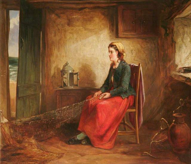 Collins, William, 1788-1847; Girl Mending Nets
