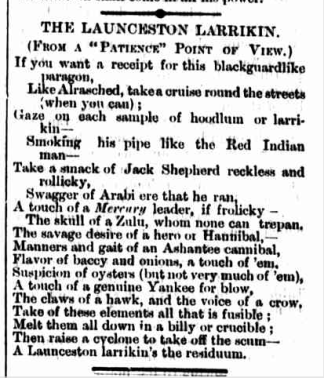 Launceston Larrikin Telegraph 17 Nov 1882 p1